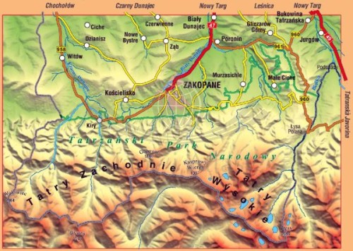 Tatry Polskie 1:30 000. Mapa turystyczna wydawnictwa Compass. Zasięg