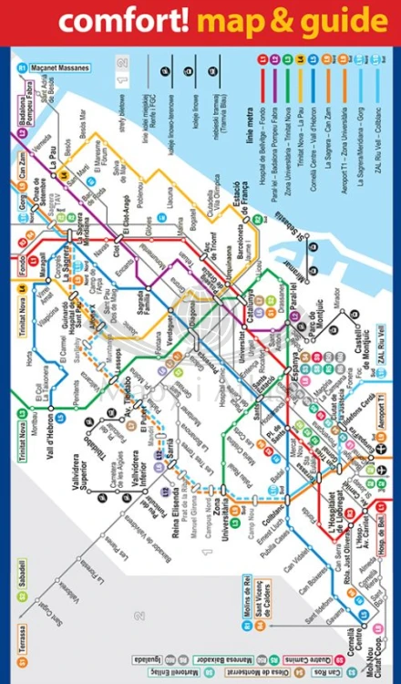 Barcelona. Laminowana mapa / Plan miasta + Miniprzewodnik wydawnictwa ExpressMap. Okłądka - tył