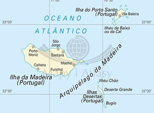 Madera 1:45 000. Wodoodporna mapa samochodowo-turystyczna wydawnictwa Reise Know-How. Zasięg