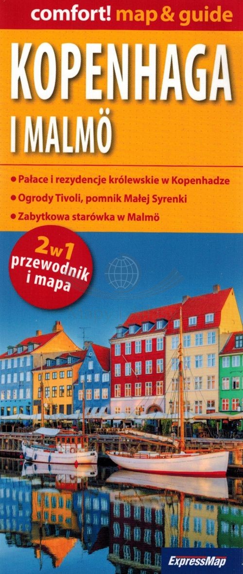 Kopenhaga i Malmo. Laminowana mapa / Plan miasta + Miniprzewodnik. Wyd. 2026. ExpressMap