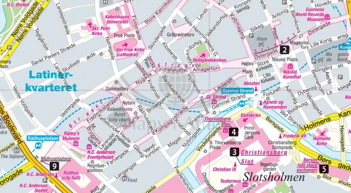 Kopenhaga i Malmo. Laminowana mapa / Plan miasta + Miniprzewodnik wydanwnictwa ExpressMap. Fragment 1