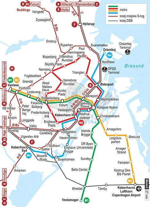 Kopenhaga i Malmo. Laminowana mapa / Plan miasta + Miniprzewodnik wydanwnictwa ExpressMap.