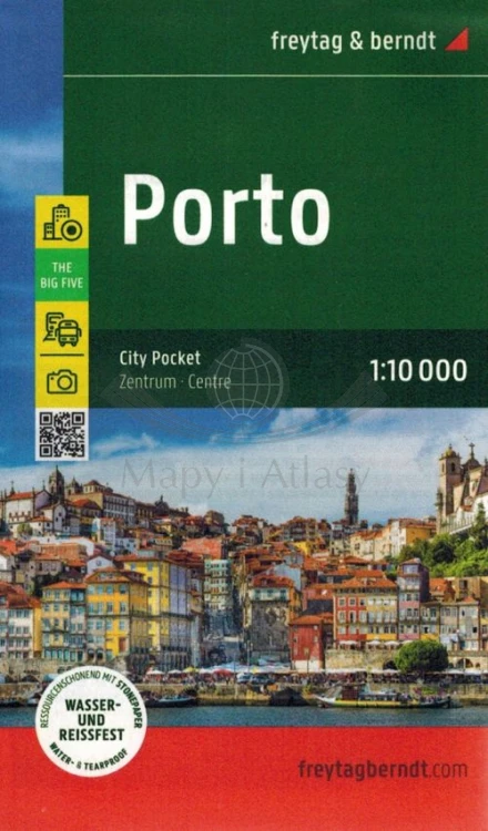 Porto 1:10 000. Wodoodporny plan miasta wydawnictwa Freytag Berndt. Okładka
