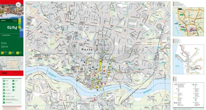 Porto 1:10 000. Wodoodporny plan miasta wydawnictwa Freytag Berndt. Pierwsza strona