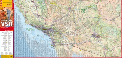 USA południowy-zachód. Laminowana mapa samochodowo-turystyczna wydawnictwa ExpressMap. Pierwsza strona