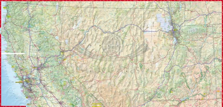 USA południowy-zachód. Laminowana mapa samochodowo-turystyczna wydawnictwa ExpressMap. Druga strona