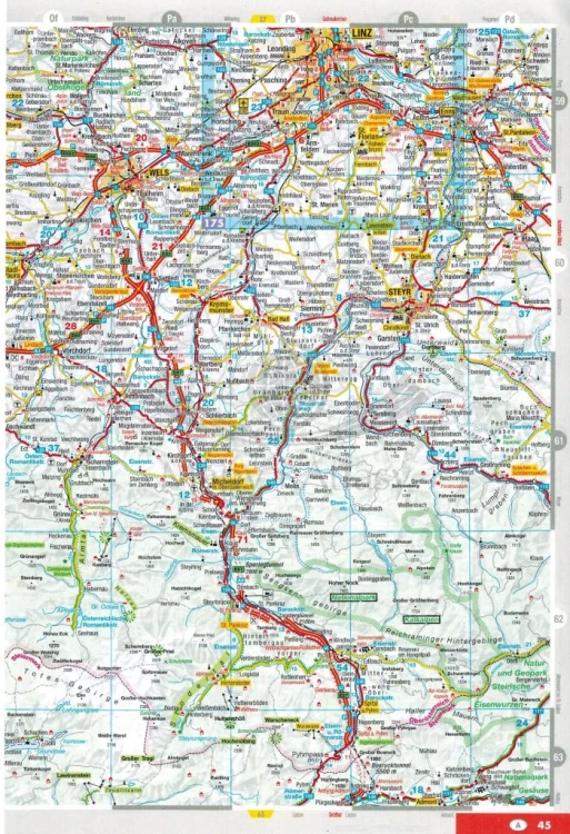 Alpy. Północne Włochy. Atlas samochodowo-turystyczny wydawnictwa Marco Polo. Przykładowa strona 1