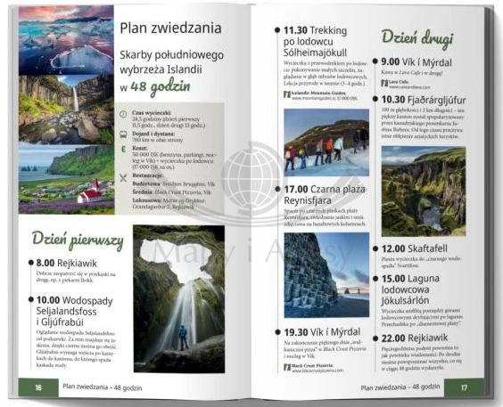 Islandia. Przewodnik Lajt wydawnictwa Pascal. Przykładowe strony 1