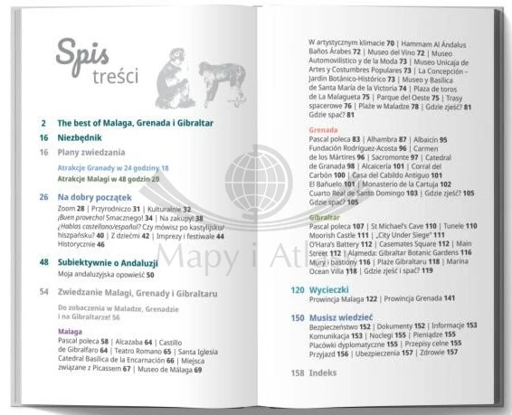 Malaga, Grenada i Gibraltar. Przewodnik z serii Lajt wydawnictwa Pascal. Spis treści