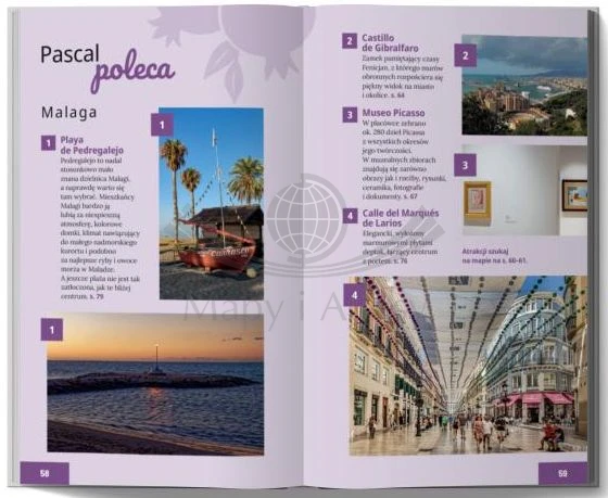 Malaga, Grenada i Gibraltar. Przewodnik z serii Lajt wydawnictwa Pascal. Przykładowe strony 2