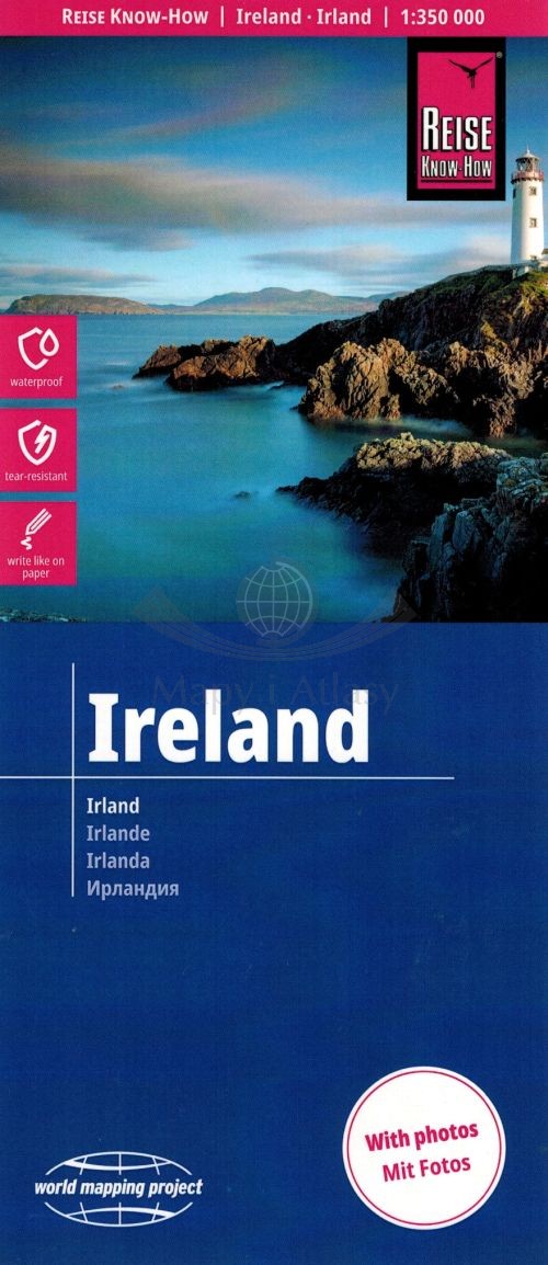 Irlandia 1:350 000. Wodoodporna mapa samochodowo-turystyczna. Wyd. 2026. Reise Know-How
