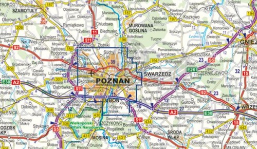 Poznań 1:20 000. Mapa / Plan miasta wydawnictwa ExpressMap. Zasięg