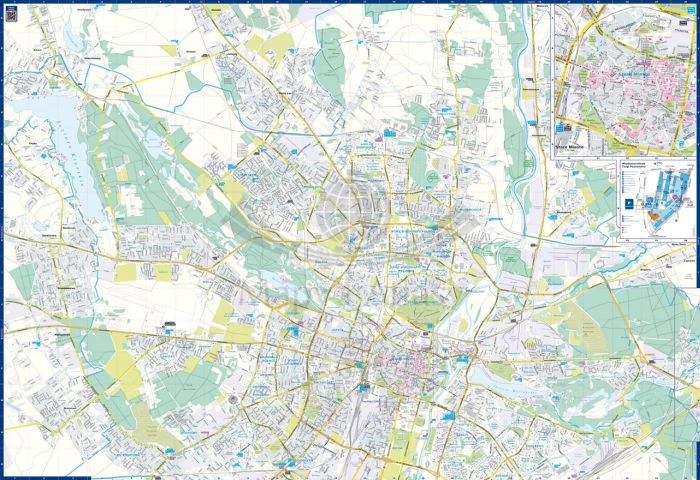 Poznań 1:20 000. Mapa / foliowany plan miasta wydawnictwa ExpressMap. Druga strona