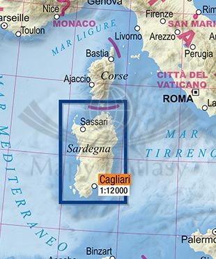 Sardynia. Laminowana mapa samochodowo-turystyczna + Miniprzewodnik wydawnictwa ExpressMap. Zasięg