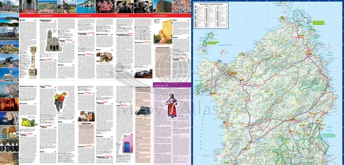 Sardynia. Laminowana mapa samochodowo-turystyczna + Miniprzewodnik wydawnictwa ExpressMap. Druga strona
