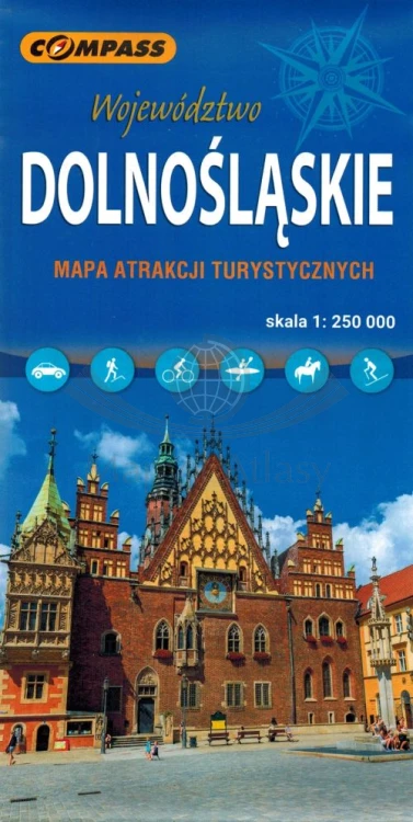 Województwo dolnośląskie. Mapa atrakcji turystycznych wydawnictwa Compass. Okładka