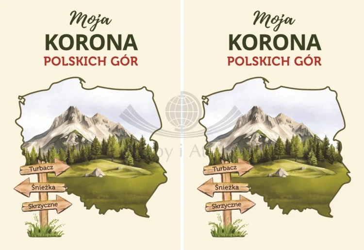 Książeczka "Moja Korona Polskich Gór" do zbierania pieczątek i notatnik. Zestaw x2
