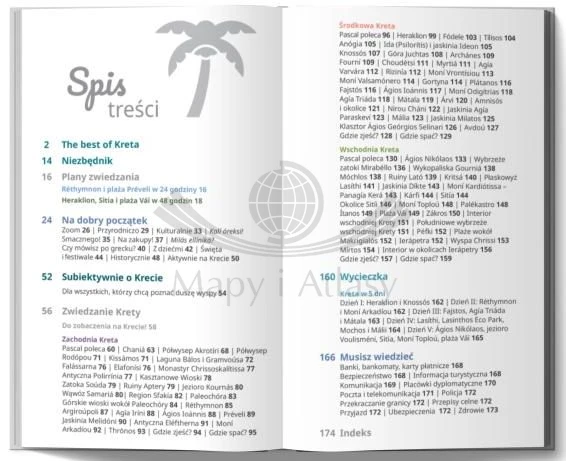 Kreta przewodnik lajt wydawnictwa Pascal. Spis treści