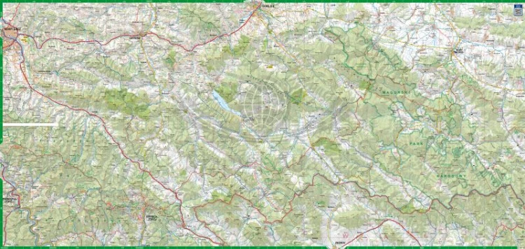 Beskid Niski 1:70 000. Laminowana mapa turystyczna wydawnictwa ExpressMap. Druga strona