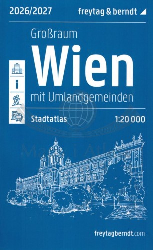 Wiedeń. Atlas miasta wydawnictwa Freytag & Berndt. Okładka