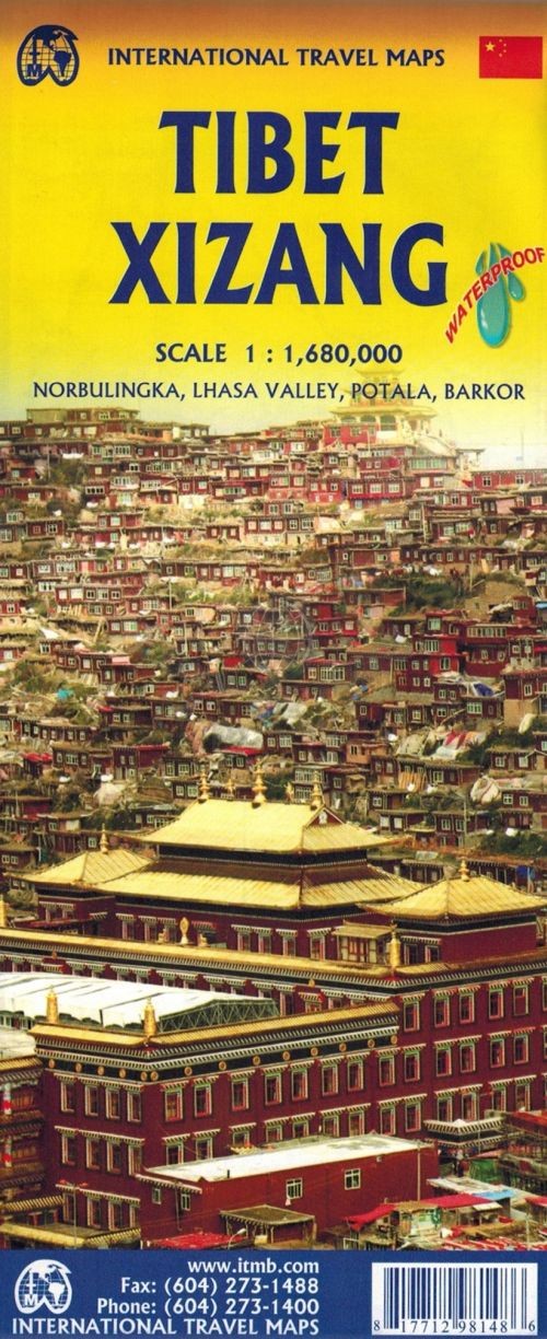 Tybet 1:1 680 000. Himalaje. Chiny, Nepal, Bhutan, Indie. Wodoodporna mapa samochodowo-turystyczna. Wyd. 2026. ITMB