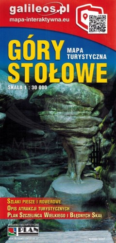 Góry Stołowe 1:30 000. Mapa turystyczna wydawnictwa Galileos. Okładka - tył