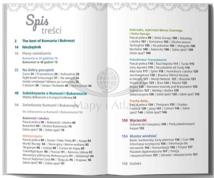 Bukareszt i Rumunia. Przewodnik Lajt wydawnictwa Pascal. Spis treści