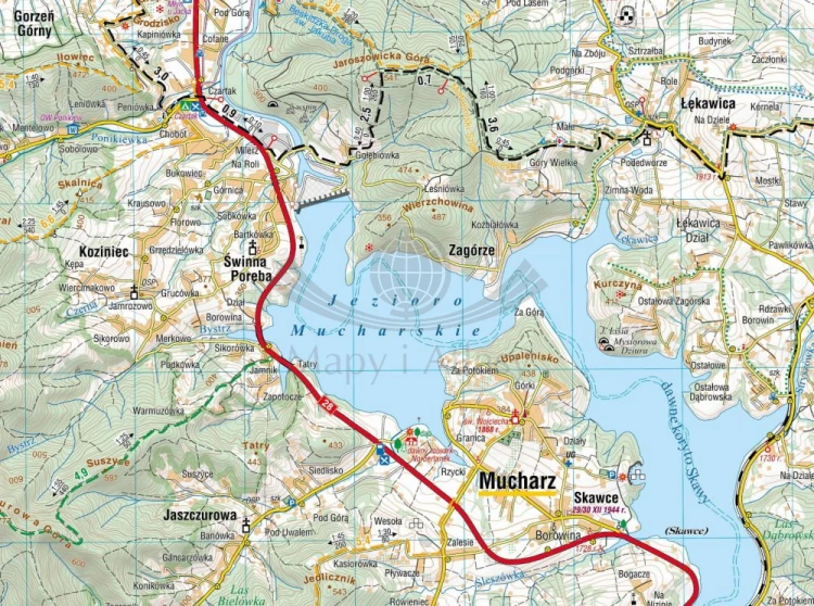 Beskid Mały 1:40 000. Laminowana mapa turystyczna wydawnictwa Compass. Fragment 1