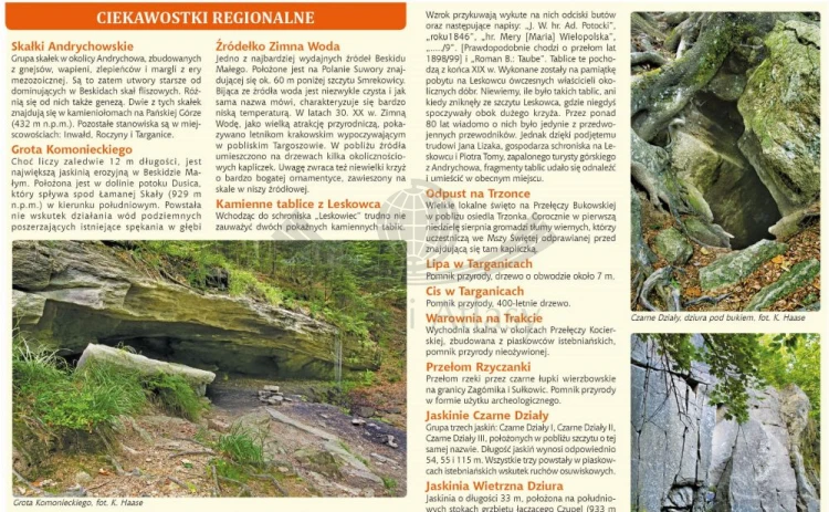 Beskid Mały 1:40 000. Laminowana mapa turystyczna wydawnictwa Compass. Fragment 3