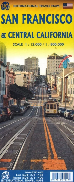 USA / San Francisco i centralna Kalifornia. Wodoodporny plan miasta / Mapa samochodowo-turystyczna wydawnictwa ITMB. Okładka