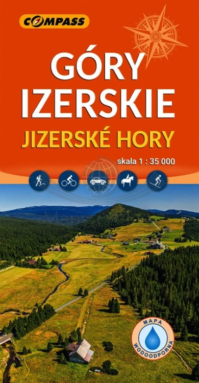 Góry Izerskie / Jizerske Hory 1:35 000. Laminowana mapa turystyczna wydawnictwa Compass. Okładka