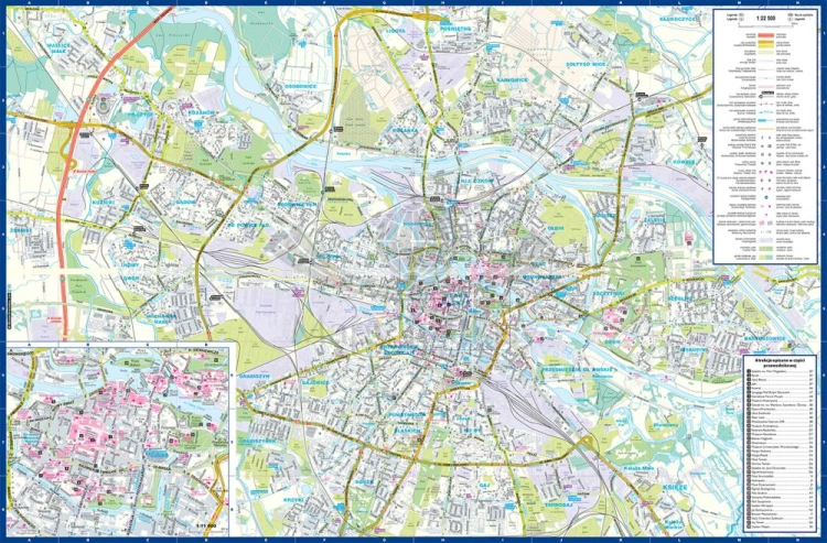 Wrocław. Laminowana mapa / Plan miasta + Miniprzewodnik wydawnictwa ExpressMap. Strona pierwsza