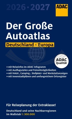 Niemcy, Europa. Atlas samochodowy Grosse wydawnictwa ADAC. Okładka
