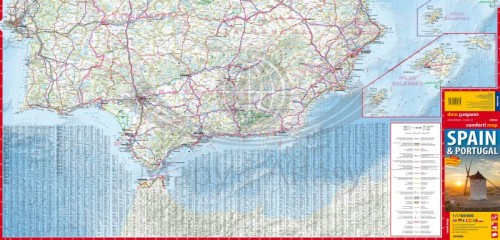 Hiszpania i Portugalia. Laminowana mapa samochodowa wydawnictwa ExpressMap. Strona pierwsza