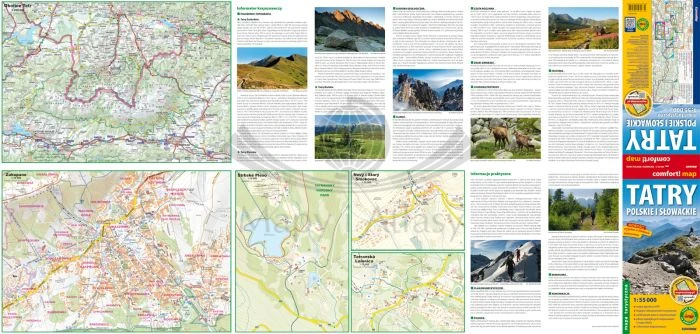 Tatry Polskie i Słowackie 1:55 000. Laminowana mapa turystyczna wydawnictwa ExpressMap. Pierwsza strona