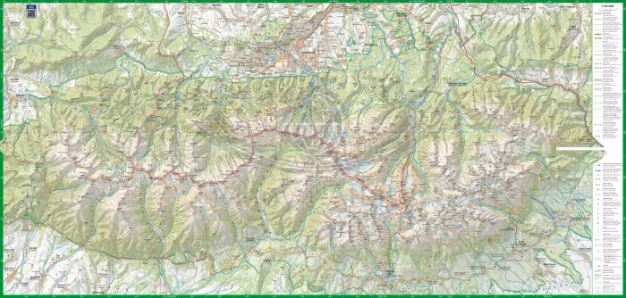 Tatry Polskie i Słowackie 1:55 000. Laminowana mapa turystyczna wydawnictwa ExpressMap. Druga strona