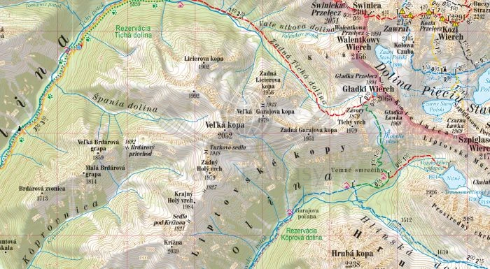 Tatry Polskie i Słowackie 1:55 000. Laminowana mapa turystyczna wydawnictwa ExpressMap. Fragment 1