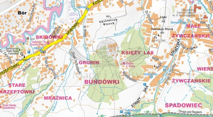 Tatry Polskie i Słowackie 1:55 000. Laminowana mapa turystyczna wydawnictwa ExpressMap. Fragment 3