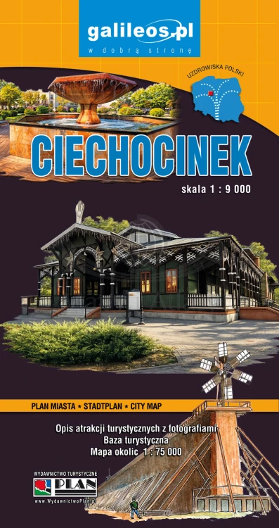 Ciechocinek 1:9 000. Mapa / Plan miasta wydawnictwa Galileos. Okładka - tył