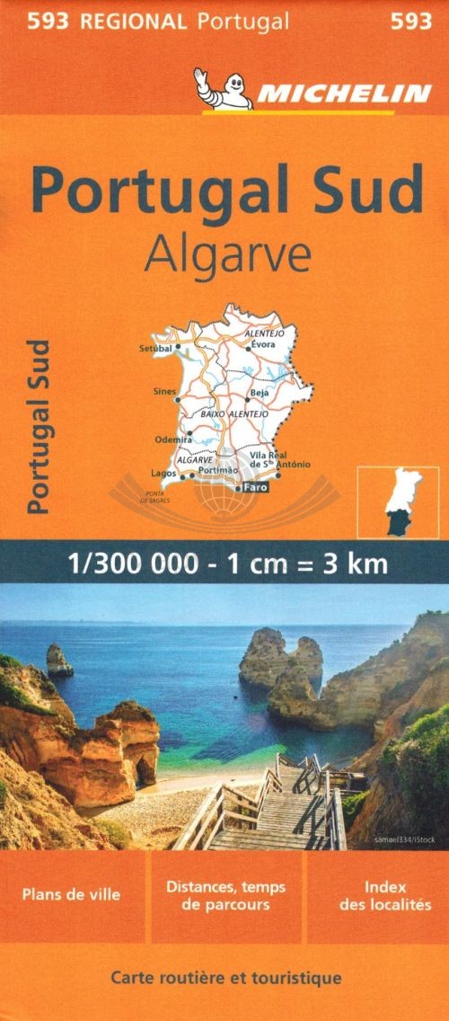 Portugalia, część południowa. Algarve. Mapa samochodowo-turystyczna 593. Michelin