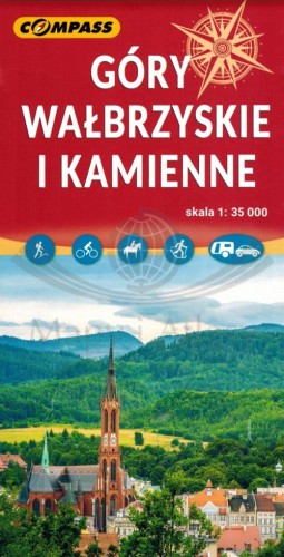 Góry Wałbrzyskie i Kamienne 1:35 000. Mapa turystyczna wydawnictwa Compass. Okładka