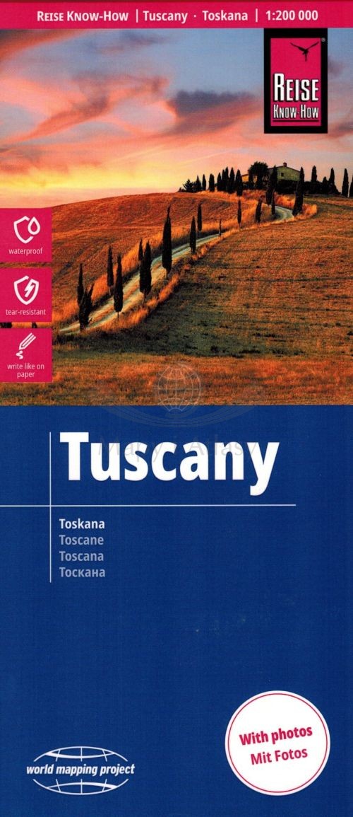 Toskania 1:200 000. Wodoodporna mapa samochodowo-turystyczna. Wyd. 2026. Reise Know-How