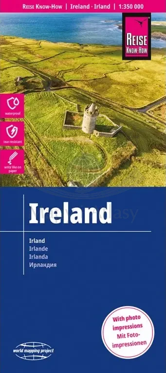 Irlandia 1:350 000. Wodoodporna mapa samochodowo-turystyczna. Reise Know-How