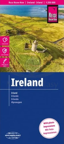 Irlandia 1:350 000. Wodoodporna mapa samochodowo-turystyczna wydawnictwa Reise Know-How. Okładka