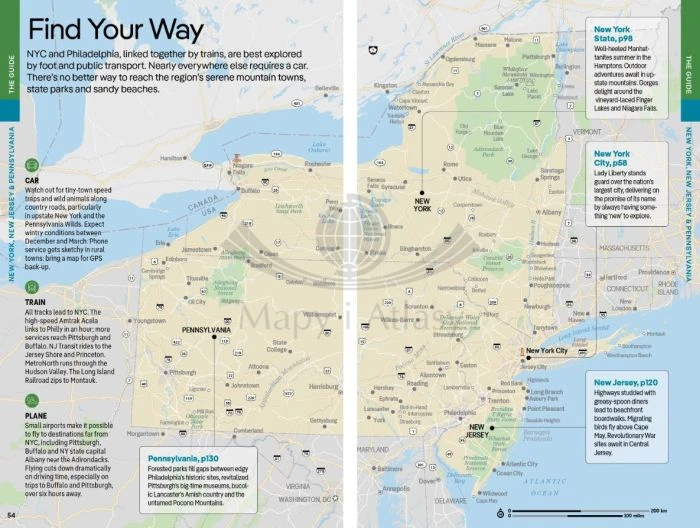 Stany Zjednoczone, część wschodnia / Eastern USA. Przewodnik wydawnictwa Lonely Planet. Przykładowe strony 6