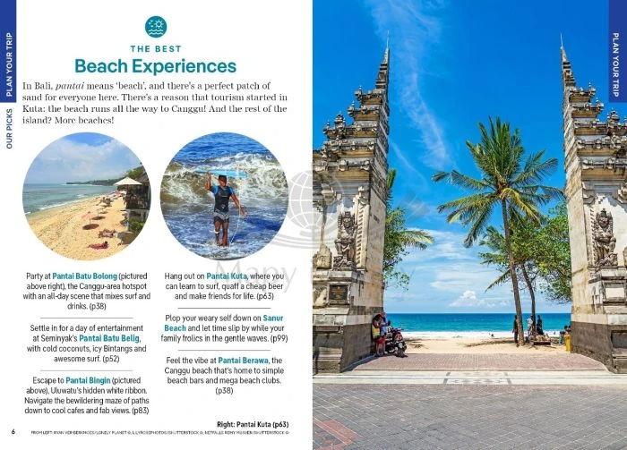 Bali. Przewodnik Pocket z mapą wyspy wydawnictwa Lonely Planet. Przykładowe strony 1
