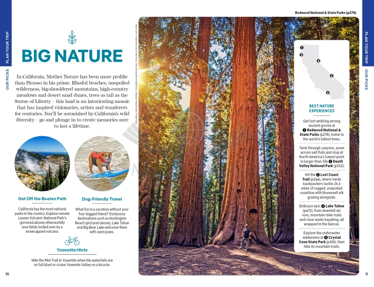 Kalifornia / California. Przewodnik wydawnictwa Lonely Planet. Przykładowe strony 3