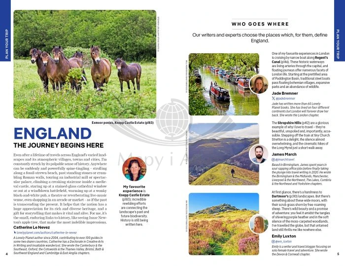 Anglia / England. Przewodnik wydawnictwa Lonely Planet. Przykładowe strony 1