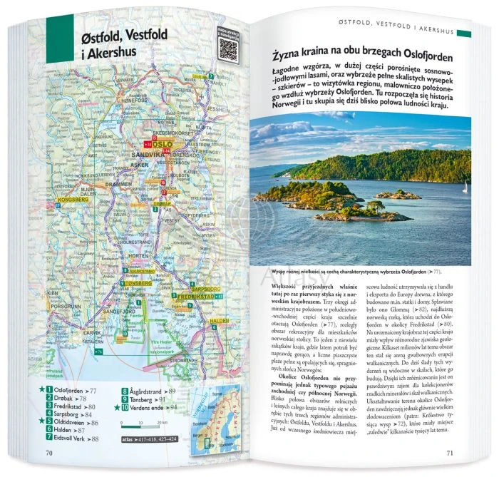 Norwegia 3 w 1. Przewodnik, atlas i laminowana mapa samochodowa wydawnictwa ExpressMap. Przykładowe strony 2