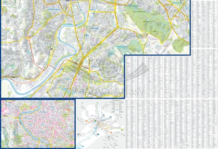 Rzym i Watykan 1:12 000. Mapa / Plan miasta wydawnictwa ExpressMap. Druga strona